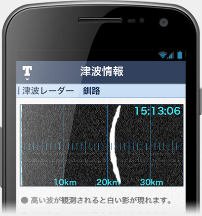 津波レーダー画面イメージ